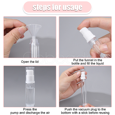 Globleland 6Pcs Plastic Sample Perfume Spray Bottles MRMJ-GL0001-15-1