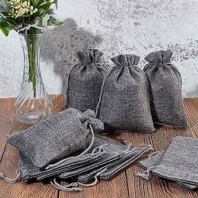 25Pcs Burlap Packaging Pouches Drawstring Bags ABAG-FP0001-02-1