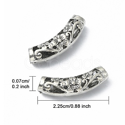 Hollow Tibetan Style Alloy Beads TIBEB-YW0001-23-1