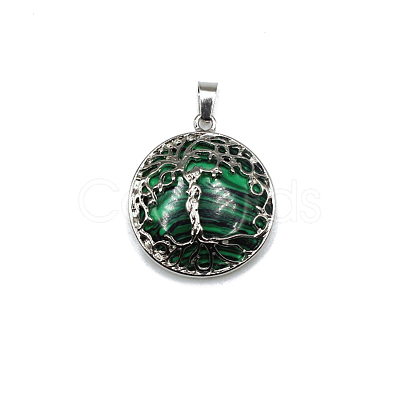 Synthetic Malachite Pendants FIND-PW0025-04V-1