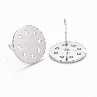 Rack Plating Brass Earring Findings KK-C237-06P-1