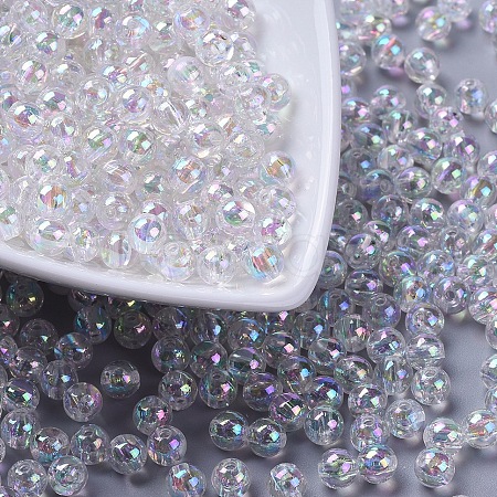Eco-Friendly Transparent Acrylic Beads PL733-2-1