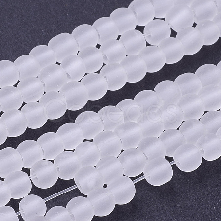 Baking Paint Transparent Glass Bead Strands GLAA-S031-4mm-13-1