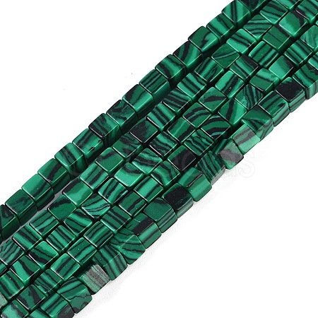 Synthetic Malachite Beads Strands G-B129-A09-01-1