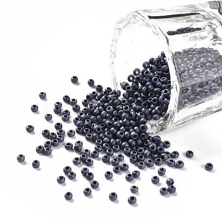 12/0 Grade A Round Glass Seed Beads SEED-Q008-M607-1