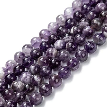 Natural Chevron Amethyst Beads Strands G-S030-7.5mm-1