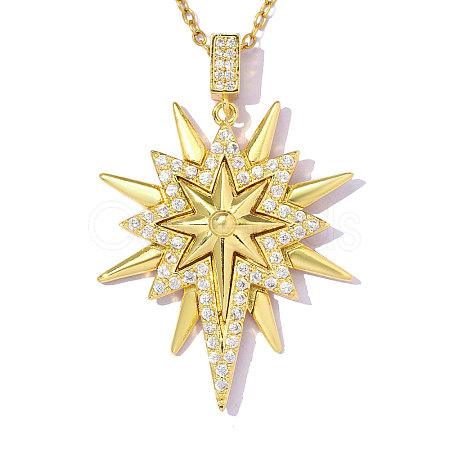 Brass Micro Pave Clear Cubic Zirconia Pendants CU-OY001-99G-1