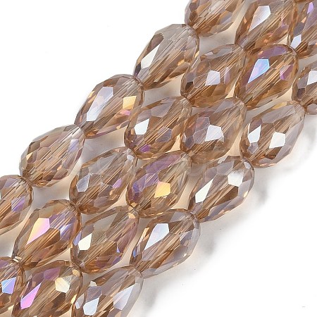 Transparent Electroplate Glass Beads Strands EGLA-N013-T4mm-B23-1