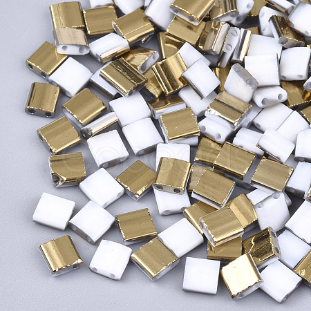 Electroplate Opaque Glass Seed Beads SEED-S023-18C-01C-1