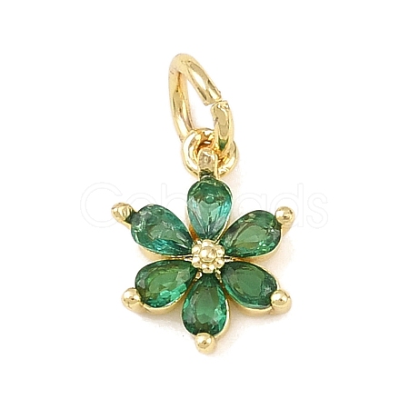 Brass Micro Pave Cubic Zirconia Pendants KK-H525-05C-G-1