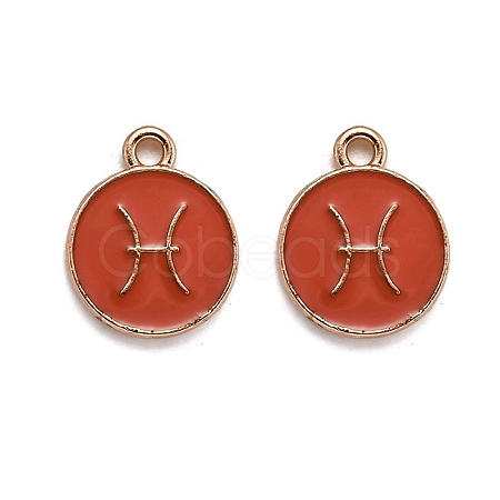 Alloy Enamel Pendants ENAM-S124-01B-12H-1