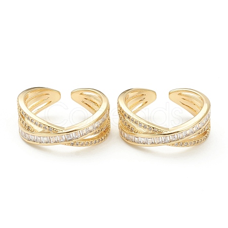 Brass Micro Pave Clear Cubic Zirconia ZIRC-M117-16G-1
