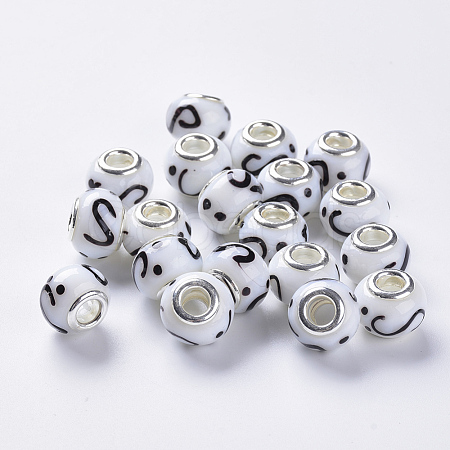 Handmade Lampwork European Beads LAMP-S193-008B-1