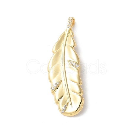 Brass Micro Pave Cubic Zirconia Pendants KK-P290-42G-1