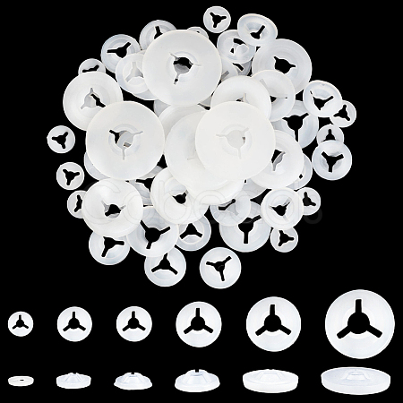 180Pcs 6 Styles Plastic Doll Eye Round Gaskets FIND-GF0009-74-1
