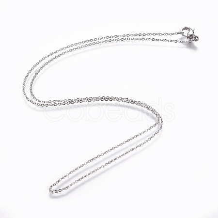 Non-Tarnish 304 Stainless Steel Cable Chain Necklaces NJEW-P248-01P-1