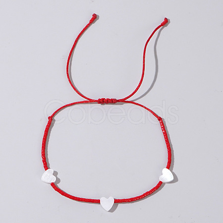 Bohemian Style Glass Seed Beads Braided Bead Bracelets IF6701-1-1