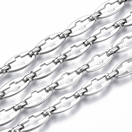 Tarnish Resistant 304 Stainless Steel Link Chains CHS-T003-16P-NF-1