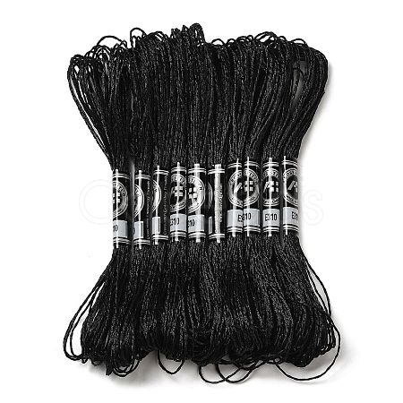 10 Skeins 12-Ply Metallic Polyester Embroidery Floss OCOR-Q057-A03-1