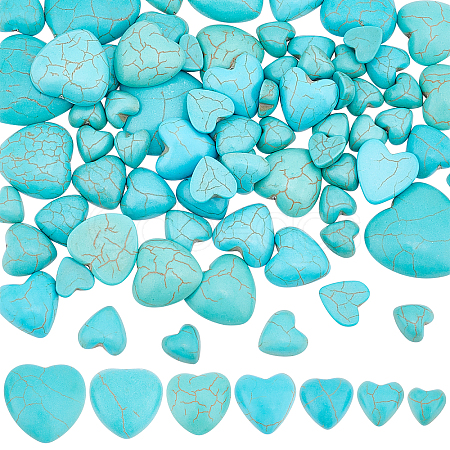 Synthetic Blue Turquoise Cabochons G-PH0001-89-1