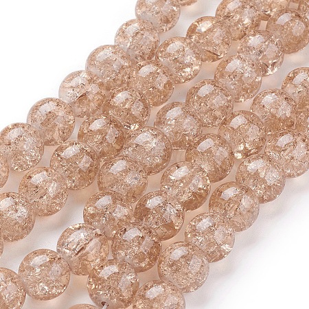 Crackle Glass Beads Strands CCG-Q001-10mm-07-1