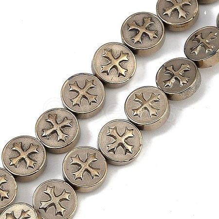 Electroplated Synthetic Non-magnetic Hematite Beads Strands G-K375-B02-08-1