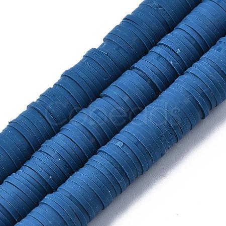 Flat Round Handmade Polymer Clay Beads CLAY-R067-10mm-44-1