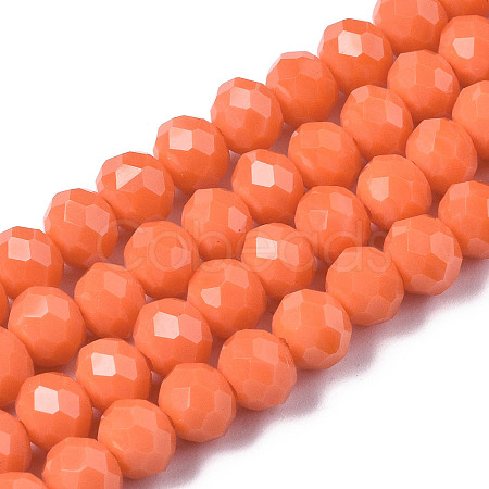 Opaque Solid Color Glass Beads Strands EGLA-A034-P8mm-D20-1