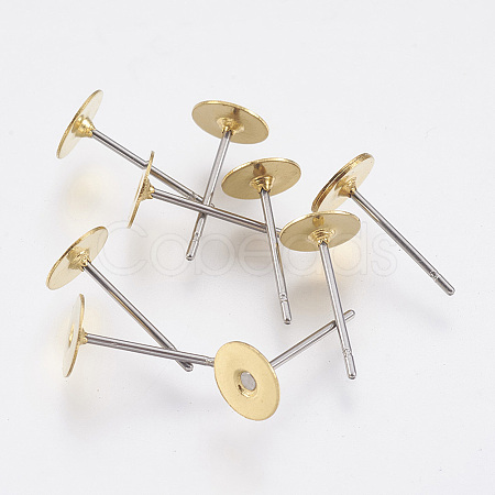 Stud Earring Settings KK-C2896-C-2-1