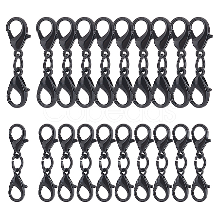 Nbeads 50Pcs 2 Styles Alloy Double Lobster Claw Clasps FIND-NB0004-74-1