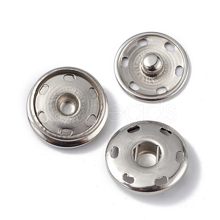 Non-Tarnish 202 Stainless Steel Snap Buttons BUTT-I017-01D-P-1