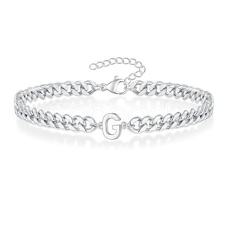 Letter 304 Stainless Steel Link Bracelets FS-WG7830E-31-1