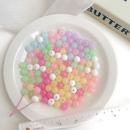Opaque Acrylic Beads X-OACR-H038-23-1