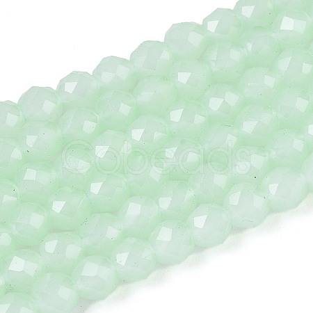 Imitation Jade Glass Beads Strands GLAA-T028-4mm-11G-1