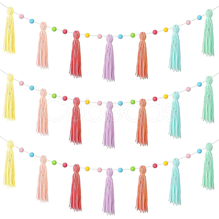 Wool Felt Ball Tassel Garland Banner DIY-WH20011-28A-1