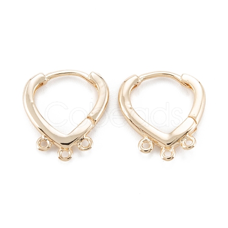 Brass Hoop Earring Findings KK-D063-11G-1