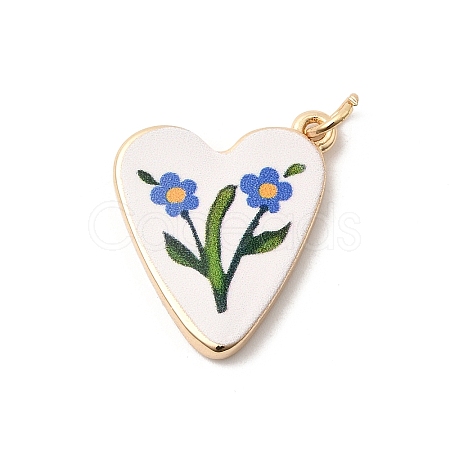 Printed Brass Pendants KK-H253-05B-G-1