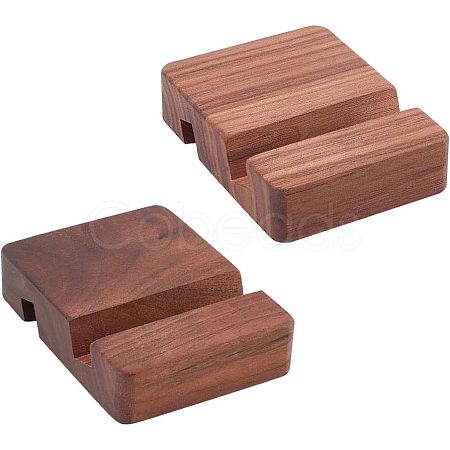 Walnut Wood Mobile Phone Holders AJEW-WH0248-154-1