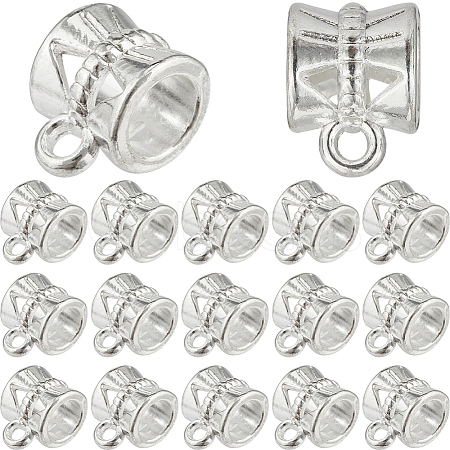 240Pcs Tibetan Style Alloy Tube Bails TIBE-SP0001-09S-1