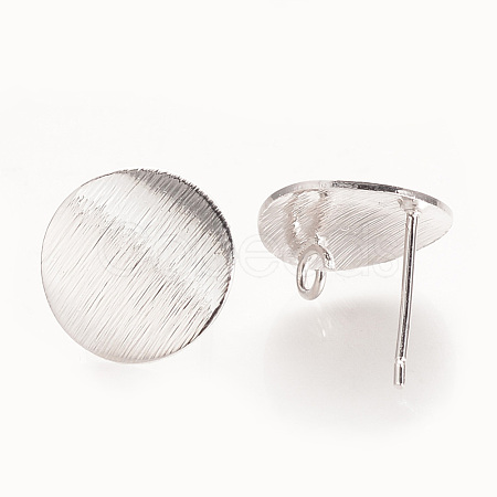 Brass Ear Stud Findings KK-S336-16P-1