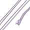 Polyester Twisted Cord, Round, for DIY Jewelry Making, Lilac, 1mm, about 49.21 Yards(45m)/Roll