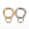 Alloy Spring Gate Ring, with Loop, Circle Key Rings, for Handbag Ornaments Decoration, Cadmium Free & Lead Free, Mixed Color, 33x24x3.5mm, Hole: 9x7mm