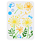 Plastic Drawing Painting Stencils Templates, for Painting on Scrapbook Fabric Tiles Floor Furniture Wood, Rectangle, Dandelion Pattern, 29.7x21cm