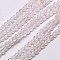 Natural Quartz Crystal Beads Strands, Rock Crystal Beads, Faceted Round, 3mm, Hole: 0.8mm, about 136pcs/strand, 16 inch