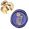 Wax Seal Brass Stamp Head, for Wax Seal Stamp, 1-Eye, 25x14.5mm