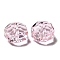 Transparent K9 Glass Beads, Faceted, Rondelle, Light Rose, 6x4mm, Hole: 1.2mm