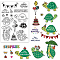 PVC Plastic Stamps, for DIY Scrapbooking, Photo Album Decorative, Cards Making, Stamp Sheets, Tortoise Pattern, 16x11x0.3cm