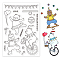 PVC Plastic Stamps, for DIY Scrapbooking, Photo Album Decorative, Cards Making, Stamp Sheets, Bear Pattern, 16x11x0.3cm