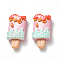 Resin Cabochons, Ice Lolly, Imitation Food, Pink, 27x13x6mm