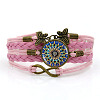 PU Leather Multi-strand Bracelet MAND-PW0001-40A-1